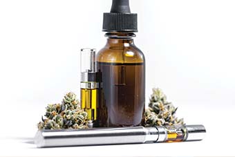 ST-Hemp Oil Vial and Vape Pen with CBD Marijuana