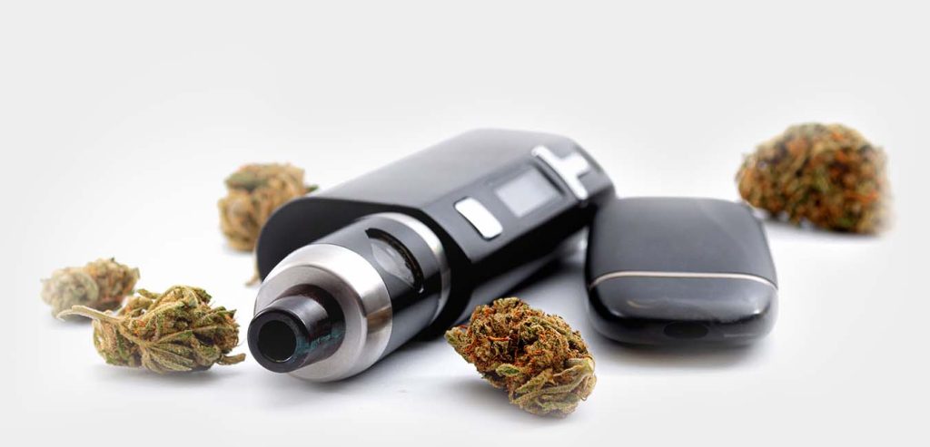ST-inhaling of cannabis concept theme with e cigarettes